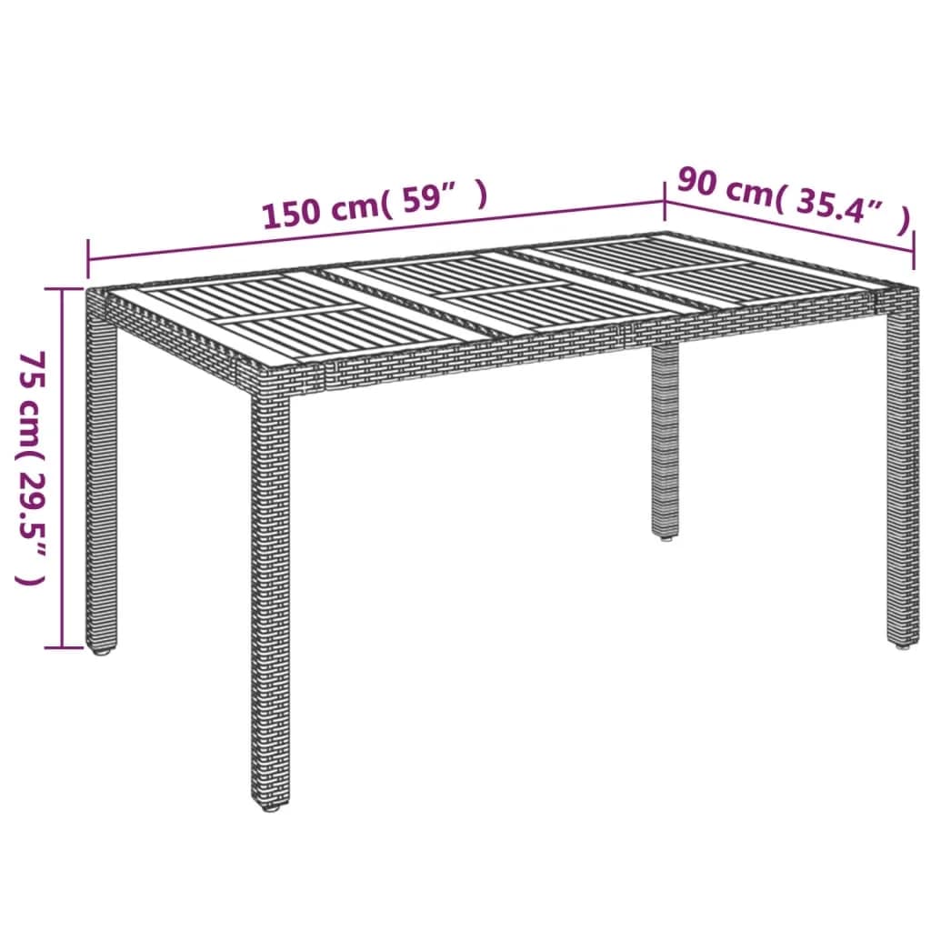 5-delige Tuinset met kussens poly rattan