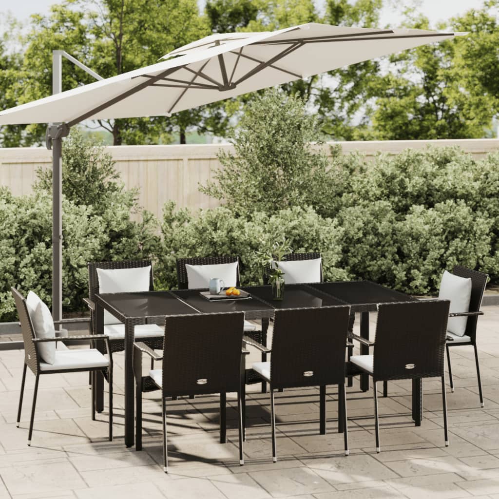 5-delige Tuinset met kussens poly rattan