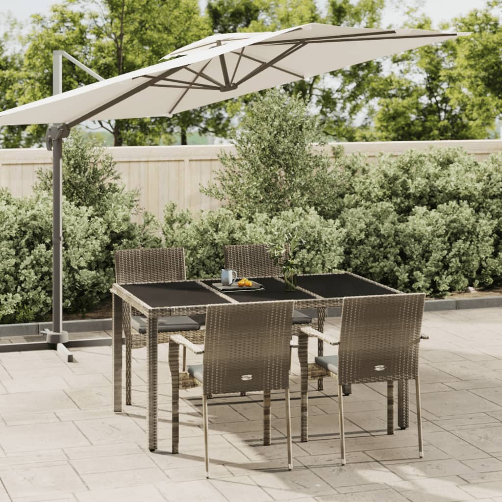 5-delige Tuinset met kussens poly rattan