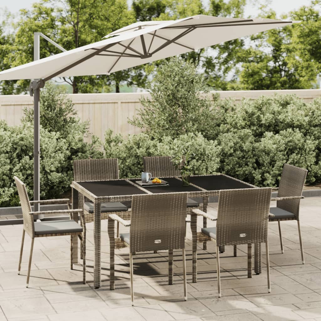 5-delige Tuinset met kussens poly rattan