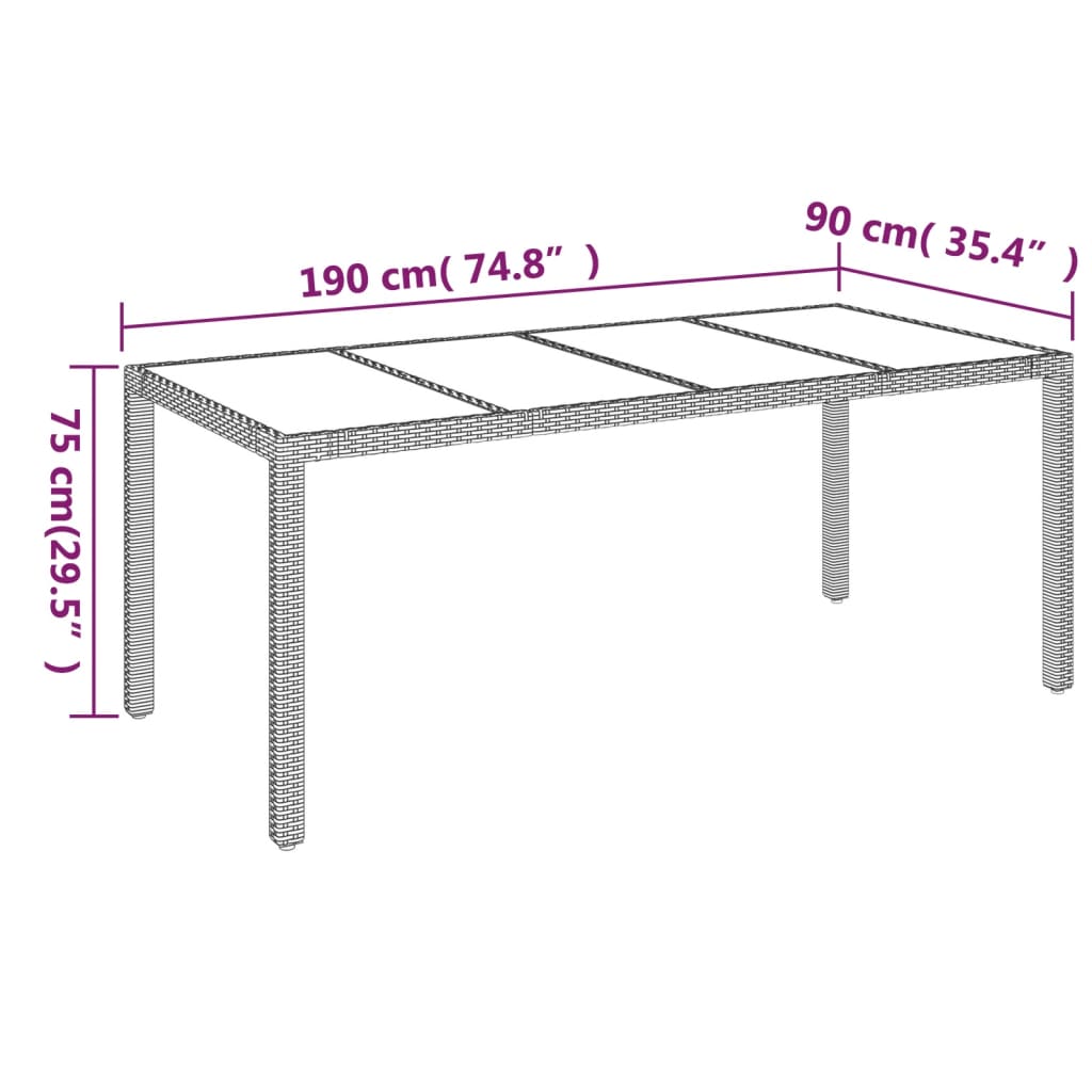 5-delige Tuinset met kussens poly rattan