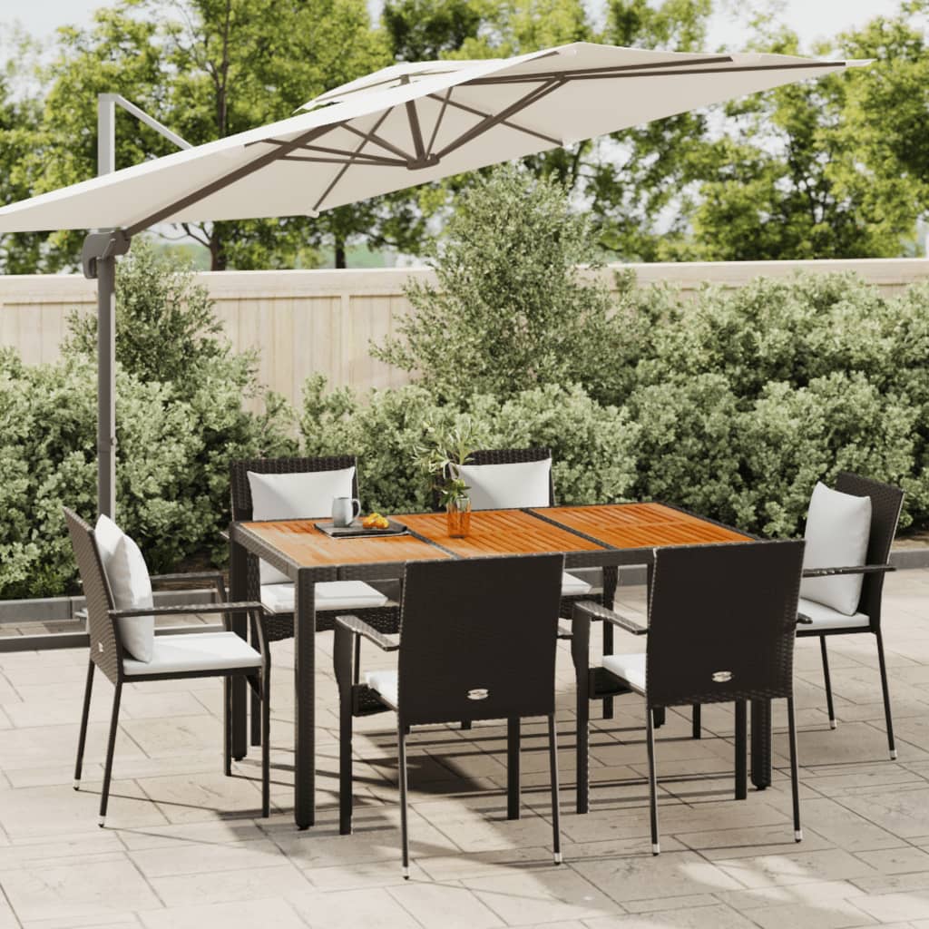 5-delige Tuinset met kussens poly rattan