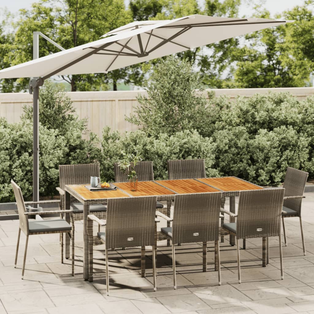 5-delige Tuinset met kussens poly rattan