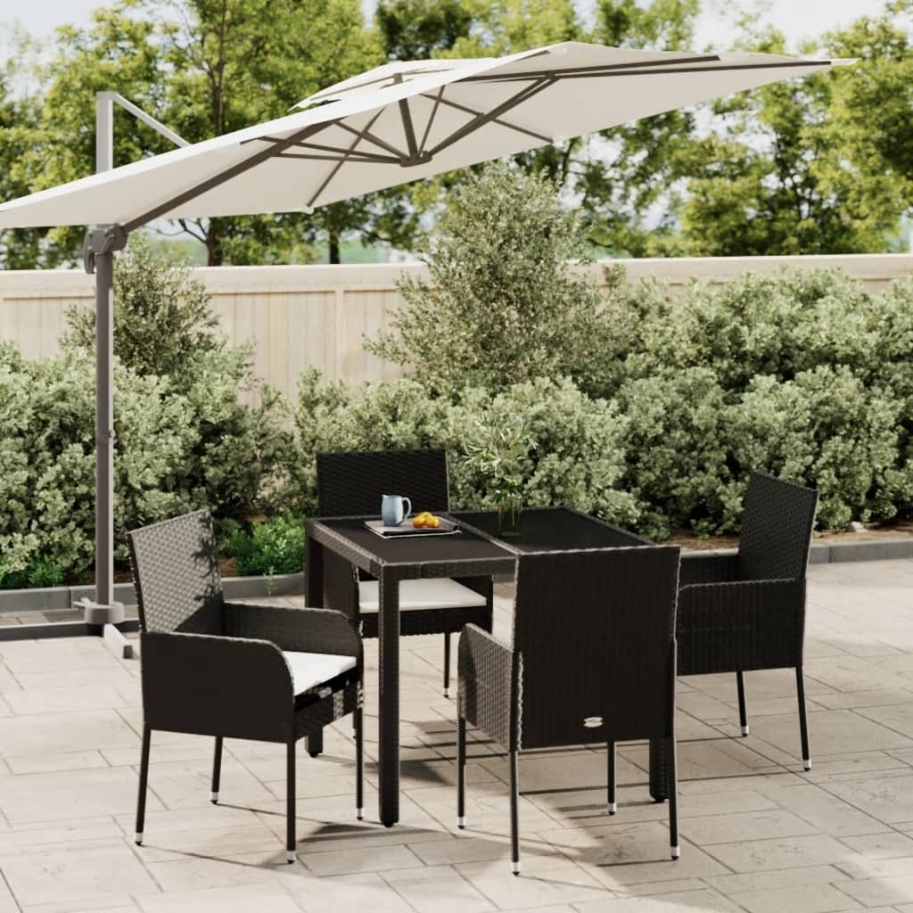 9-delige Tuinset met kussens poly rattan