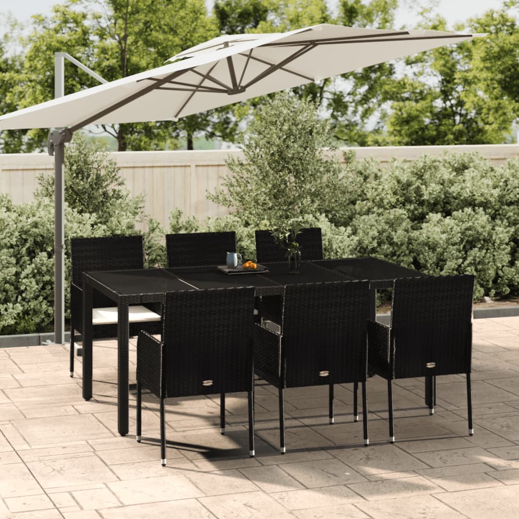 9-delige Tuinset met kussens poly rattan