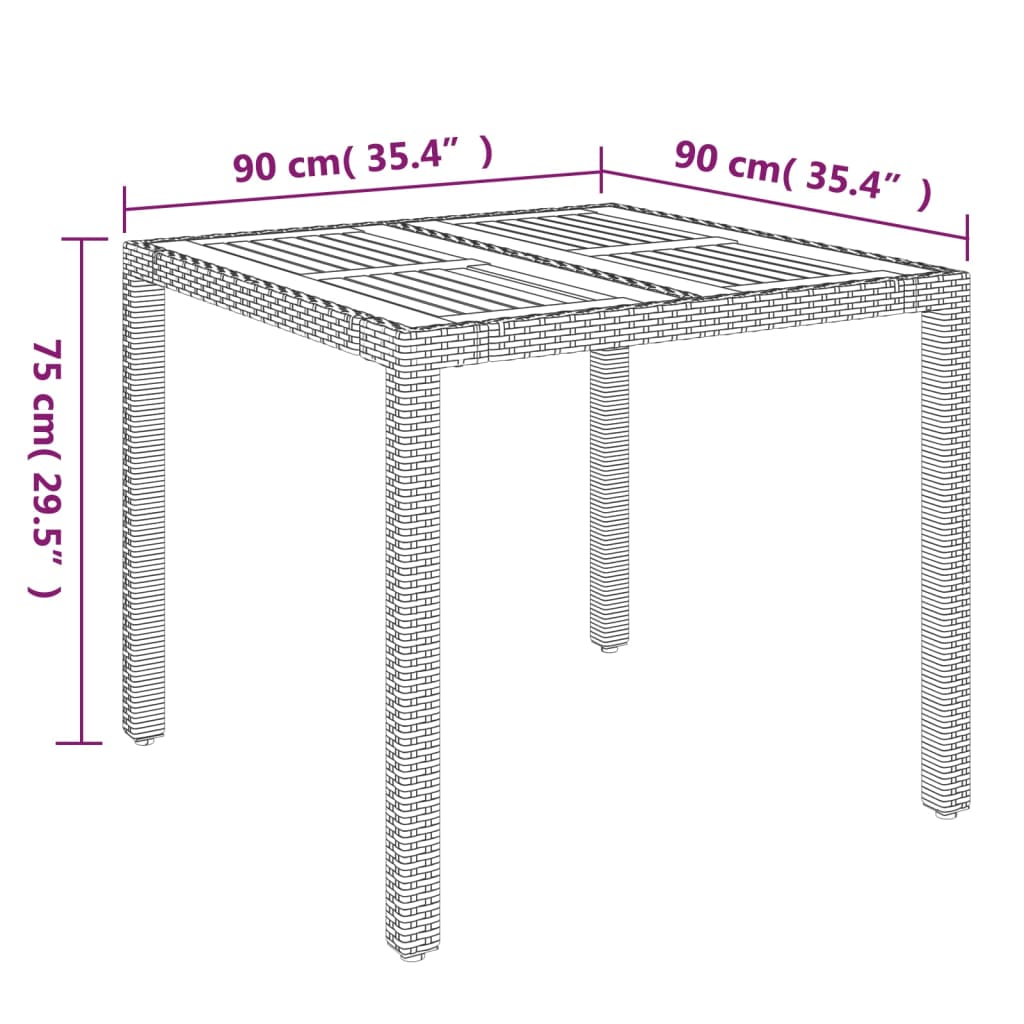 3-delige Tuinset met kussens poly rattan grijs