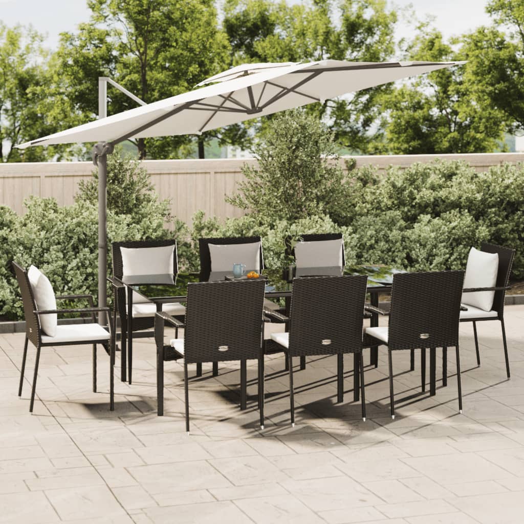 5-delige Tuinset met kussens poly rattan