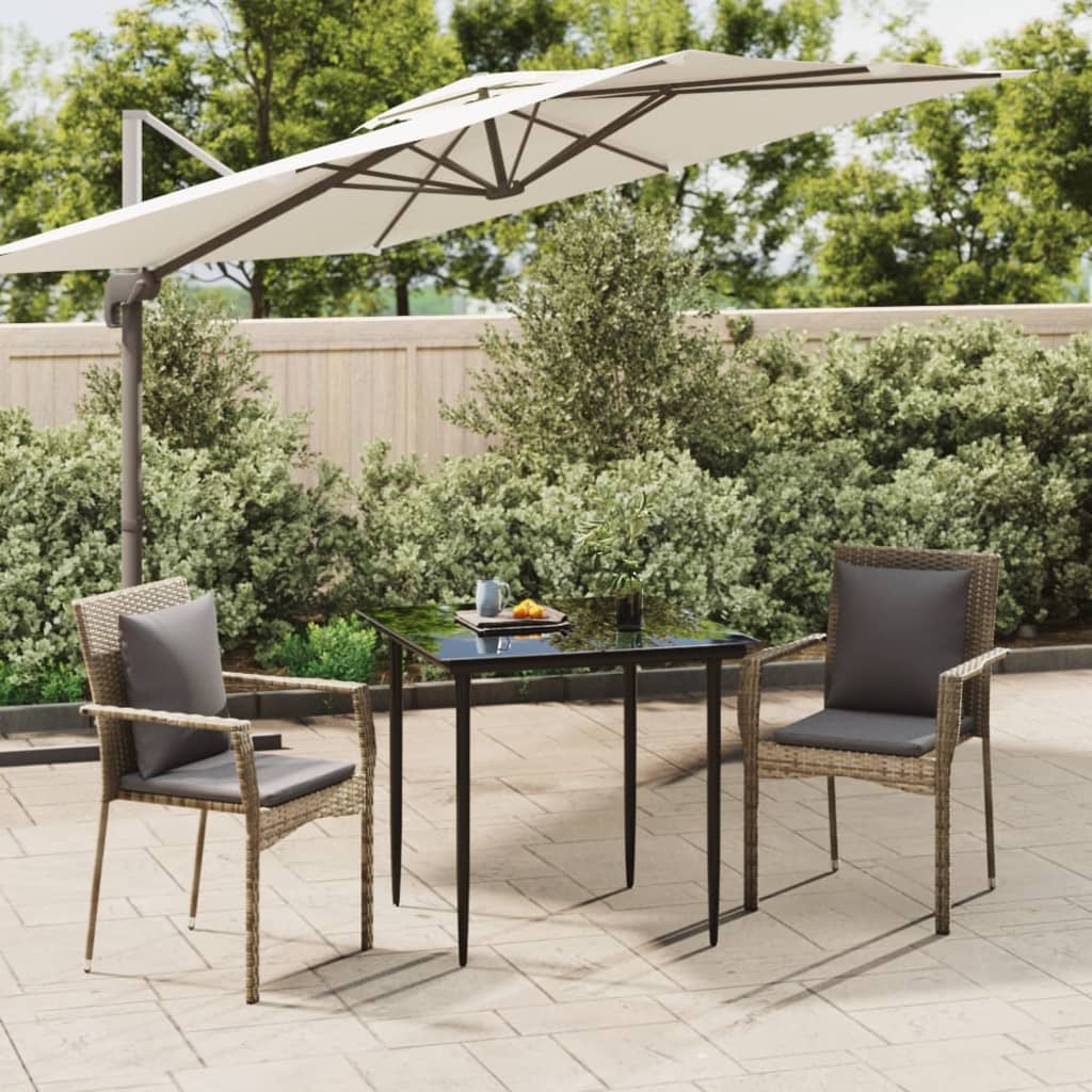 5-delige Tuinset met kussens poly rattan