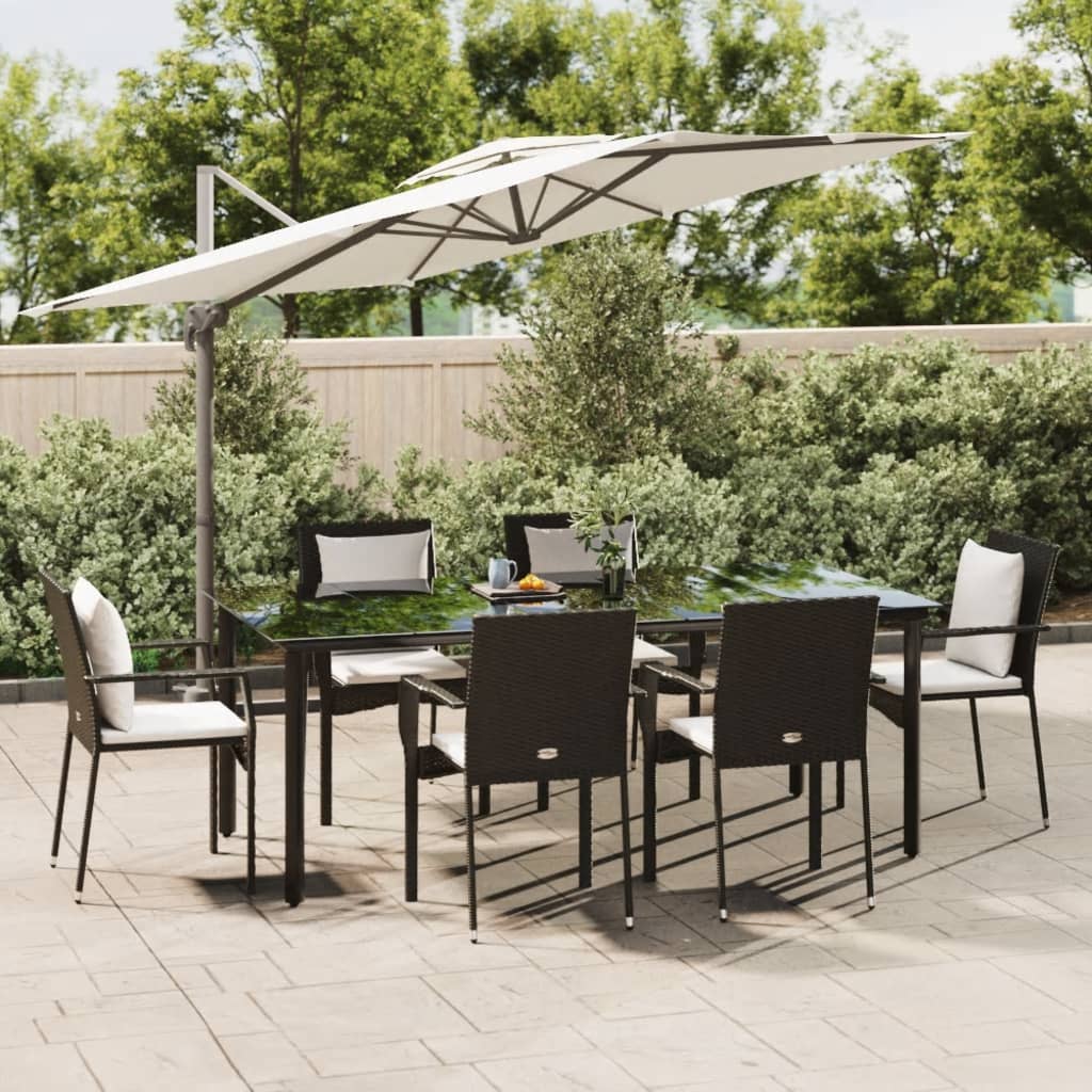 5-delige Tuinset met kussens poly rattan en