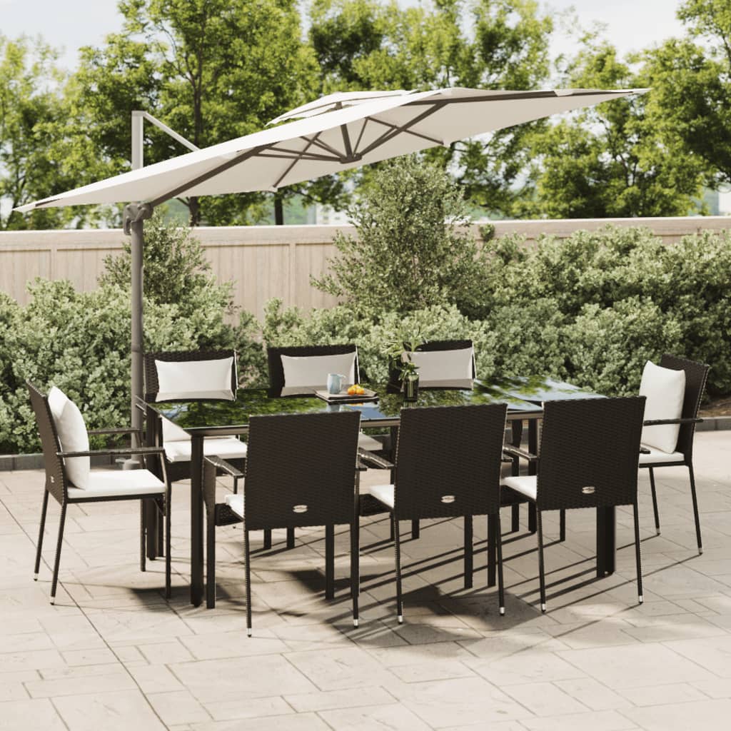 5-delige Tuinset met kussens poly rattan en