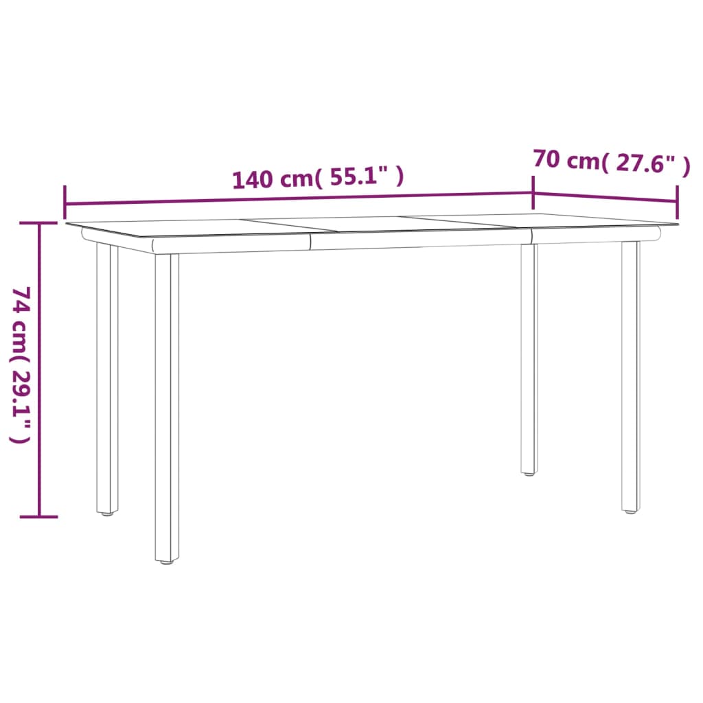 5-delige Tuinset met kussens poly rattan en