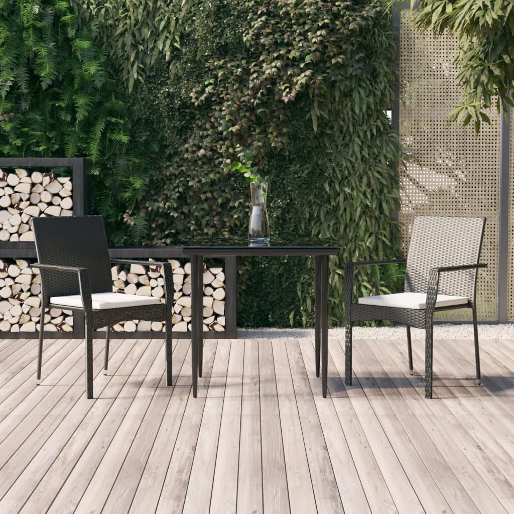 5-delige Tuinset met kussens poly rattan