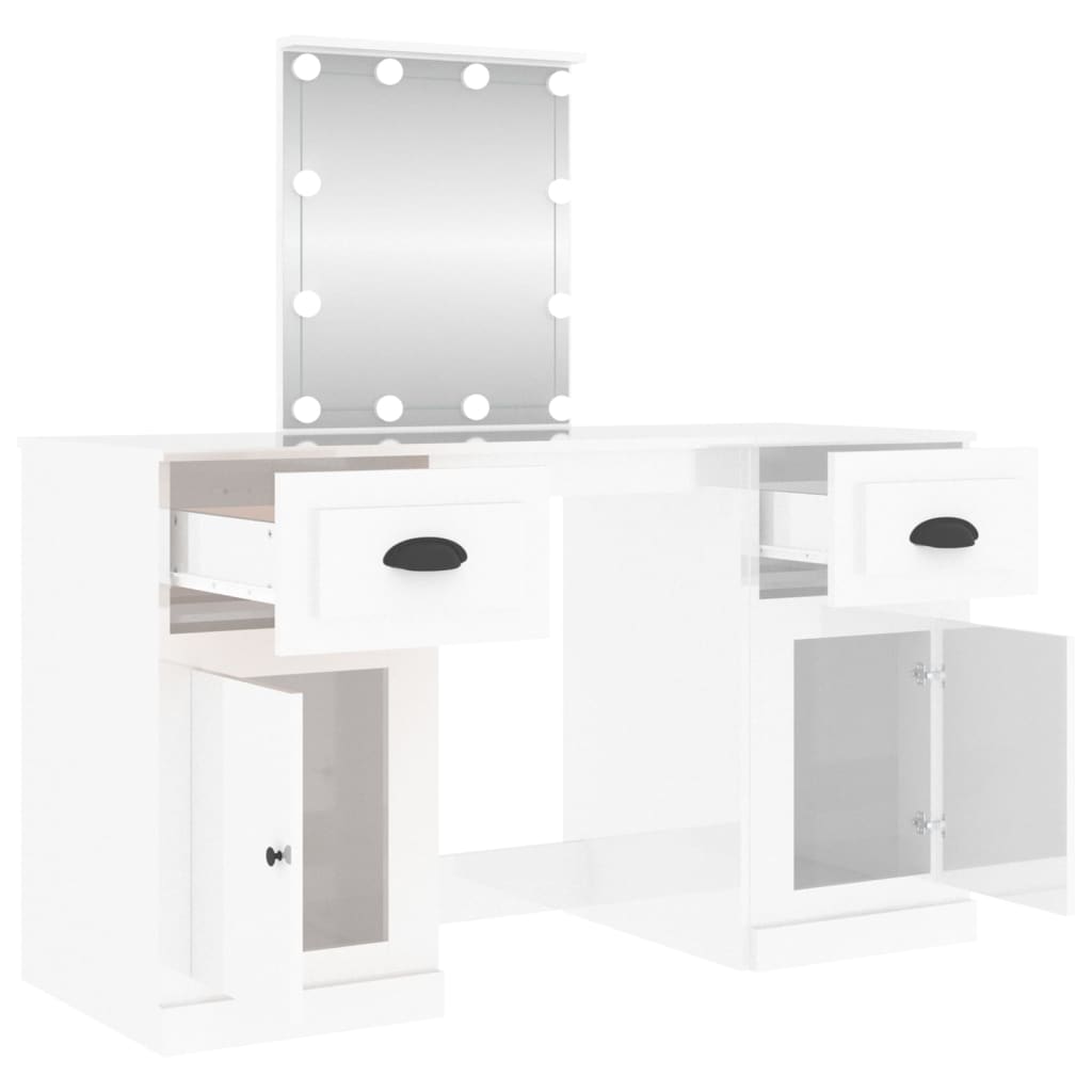 Kaptafel met LED-verlichting 130x50x132,5 cm