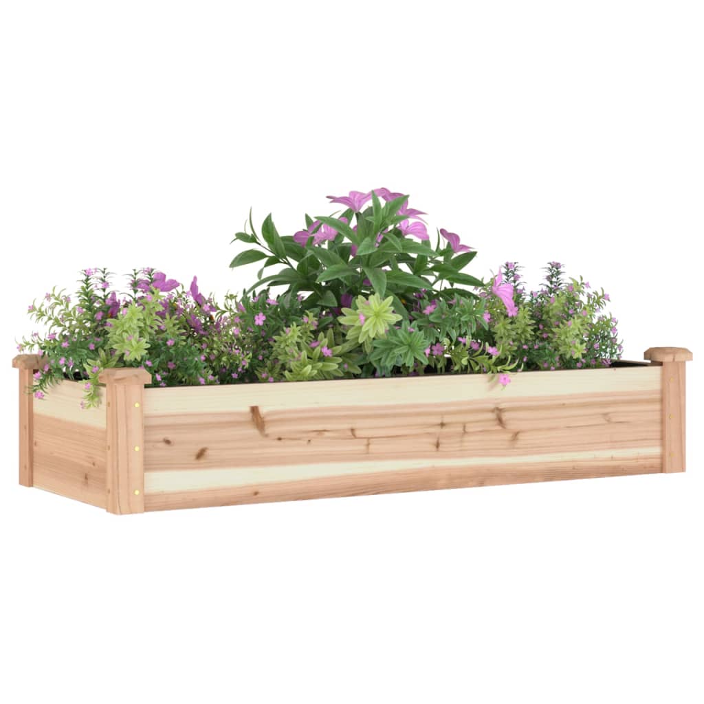 Plantenbak verhoogd met voering 120x60x25 cm vurenhout