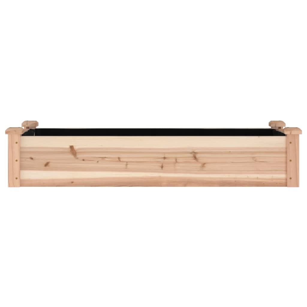 Plantenbak verhoogd met voering 120x60x25 cm vurenhout