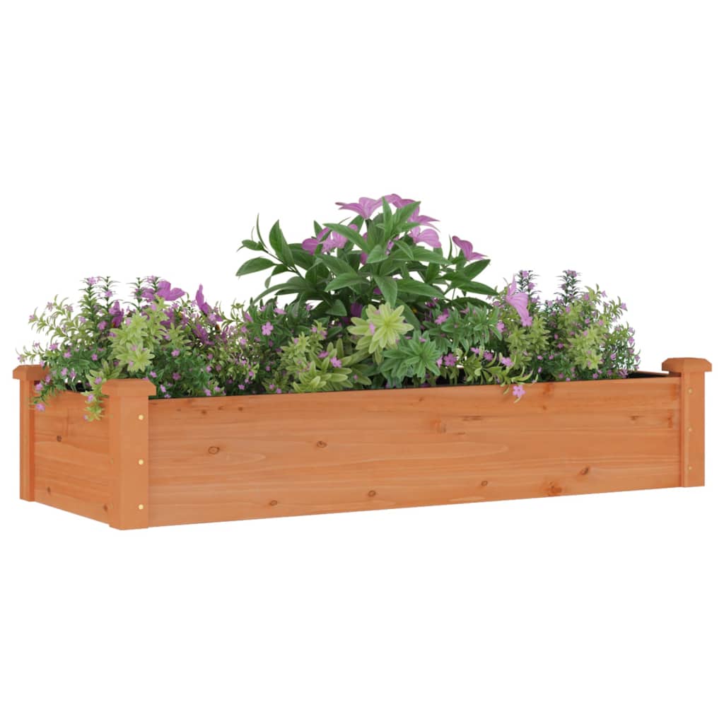 Plantenbak verhoogd met voering 120x60x25 cm vurenhout