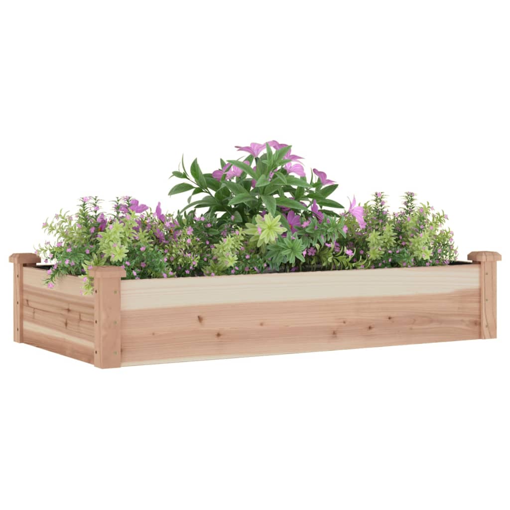 Plantenbak verhoogd met voering 240x120x25 cm massief vurenhout