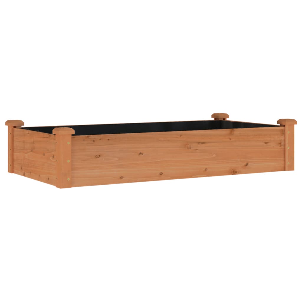 Plantenbak verhoogd met voering 120x60x25 cm vurenhout