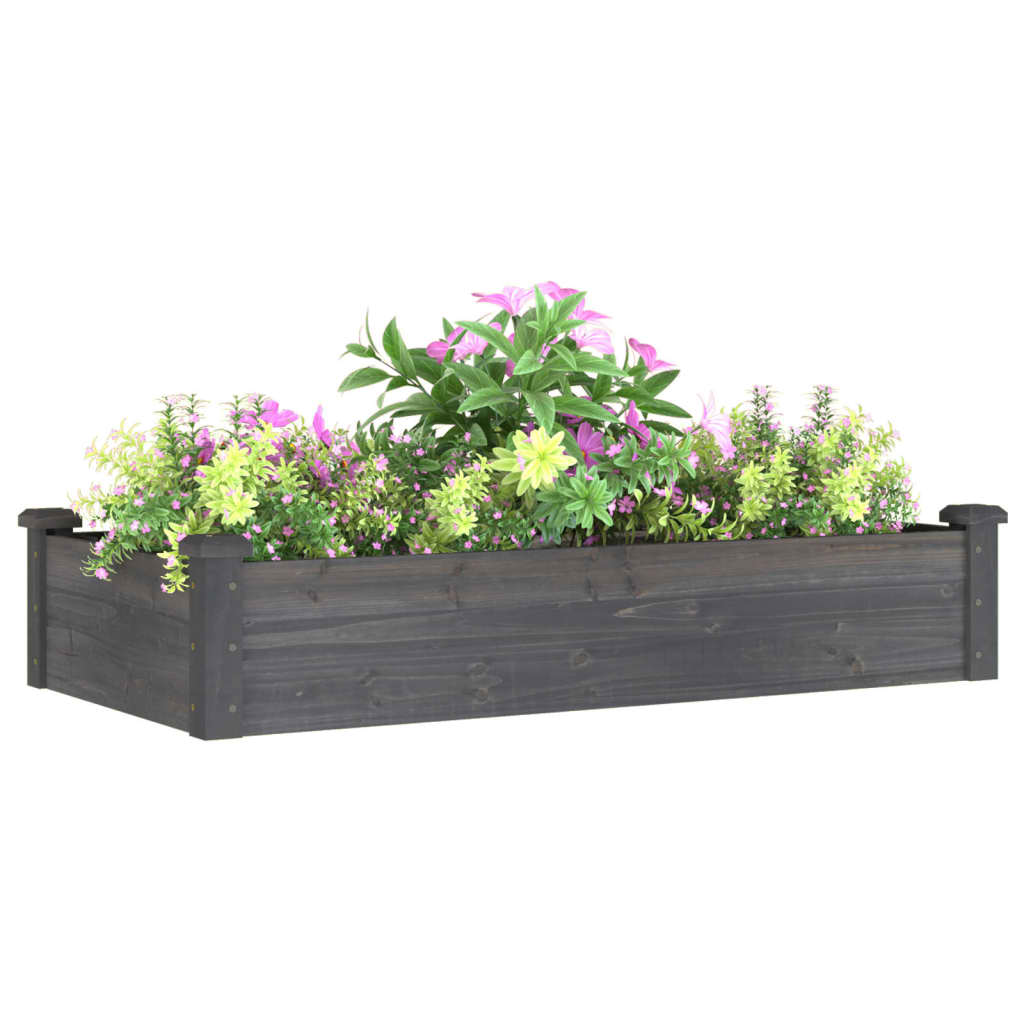 Plantenbak verhoogd met voering 120x60x25 cm vurenhout