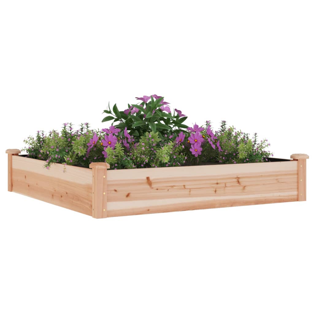 Plantenbak verhoogd met voering 240x120x25 cm massief vurenhout