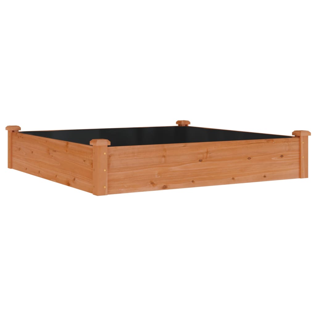 Plantenbak verhoogd met voering 120x60x25 cm vurenhout