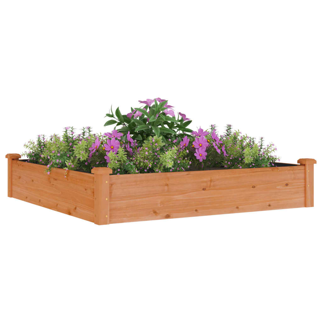 Plantenbak verhoogd met voering 120x60x25 cm vurenhout