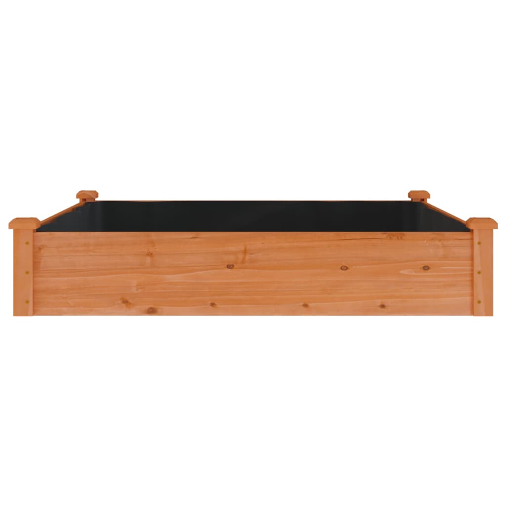 Plantenbak verhoogd met voering 120x60x25 cm vurenhout