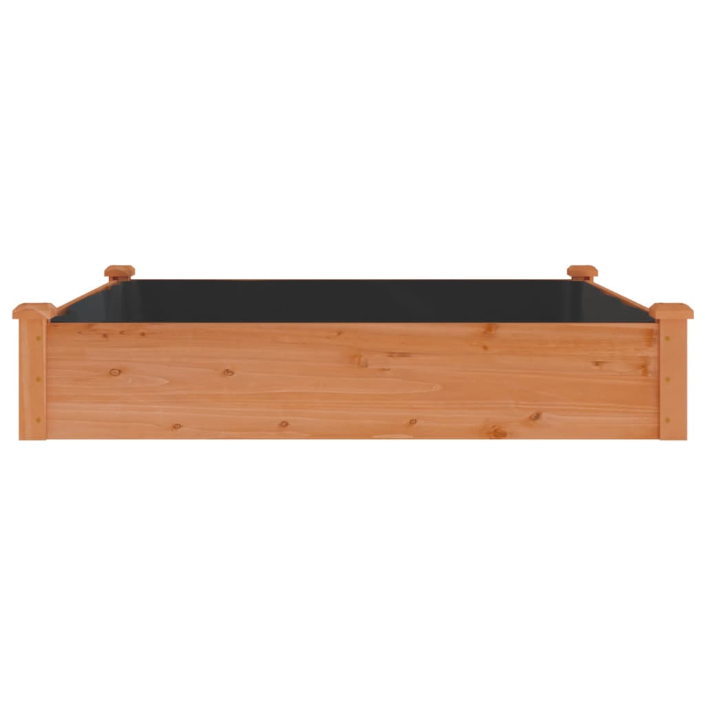 Plantenbak verhoogd met voering 120x60x25 cm vurenhout