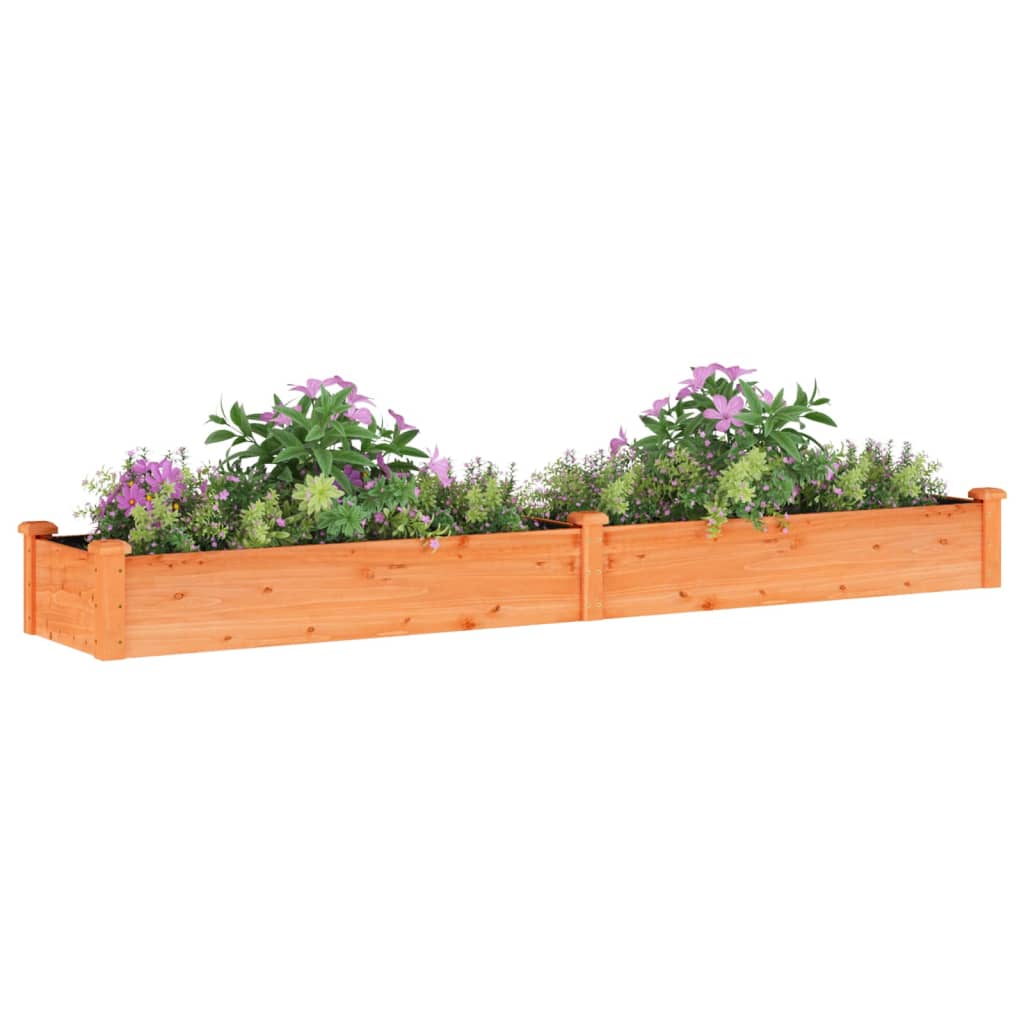 Plantenbak verhoogd met voering 120x60x25 cm vurenhout