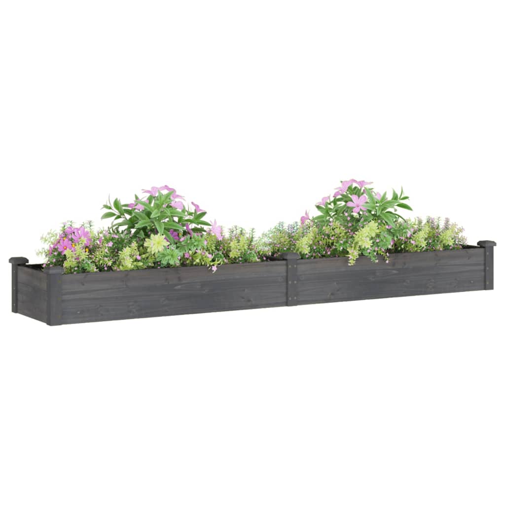 Plantenbak verhoogd met voering 120x60x25 cm vurenhout