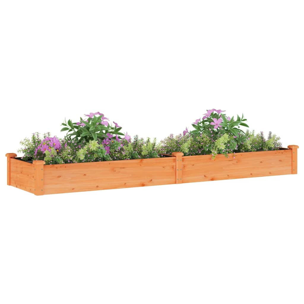 Plantenbak verhoogd met voering 120x60x25 cm vurenhout