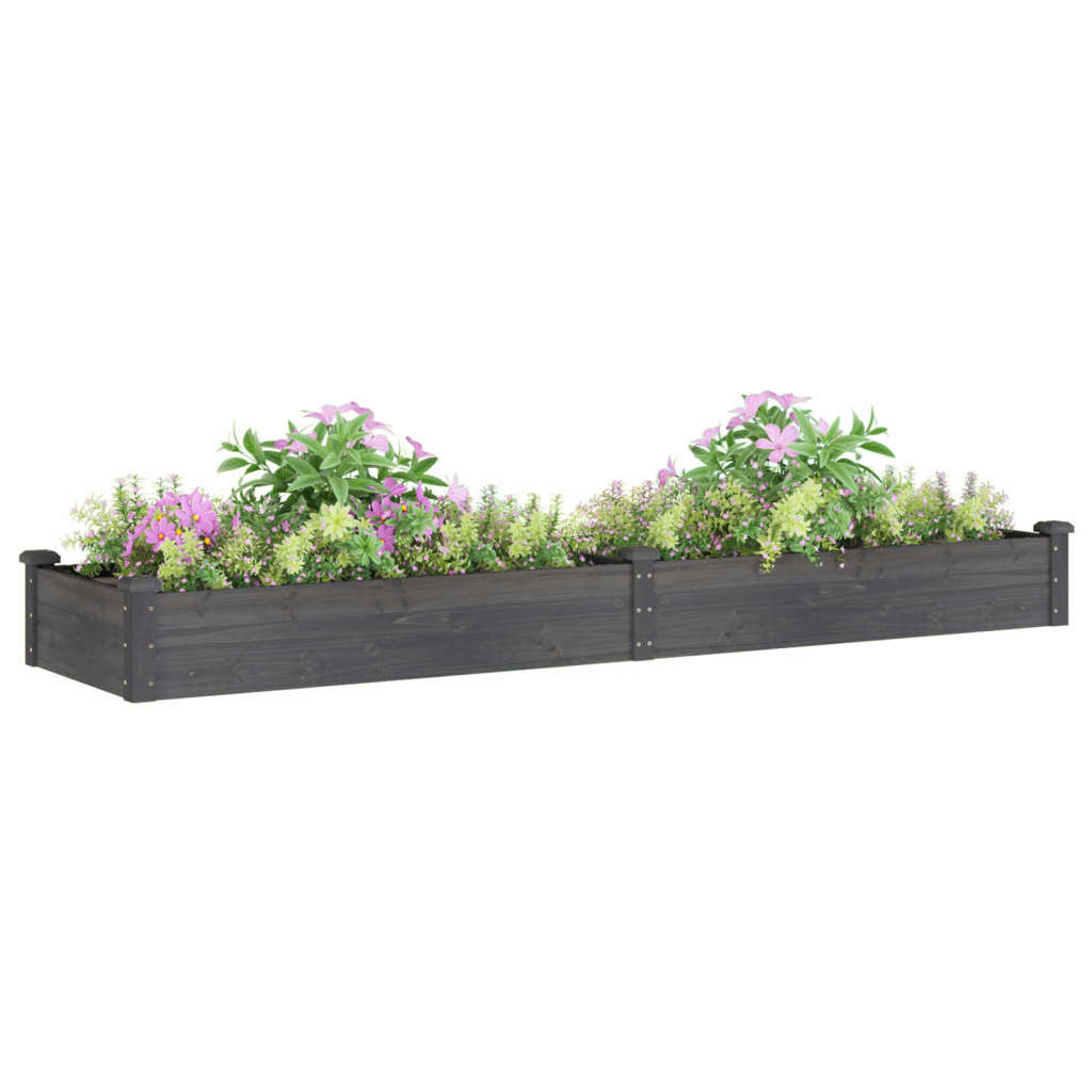 Plantenbak verhoogd met voering 120x60x25 cm vurenhout