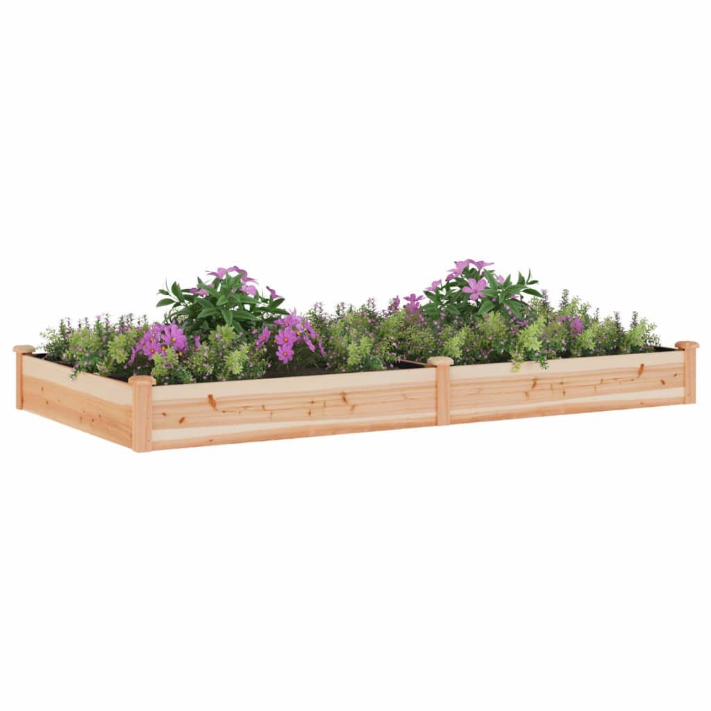 Plantenbak verhoogd met voering 120x60x25 cm vurenhout