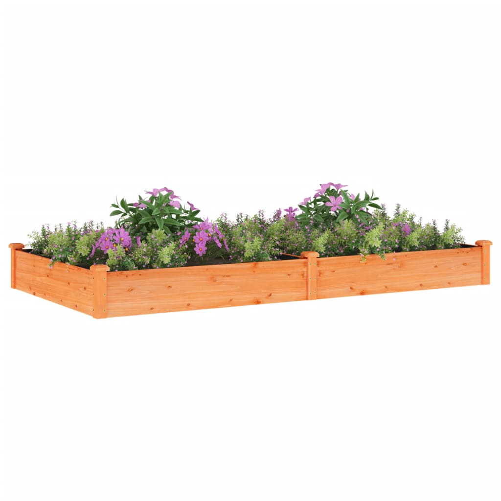 Plantenbak verhoogd met voering 120x60x25 cm vurenhout