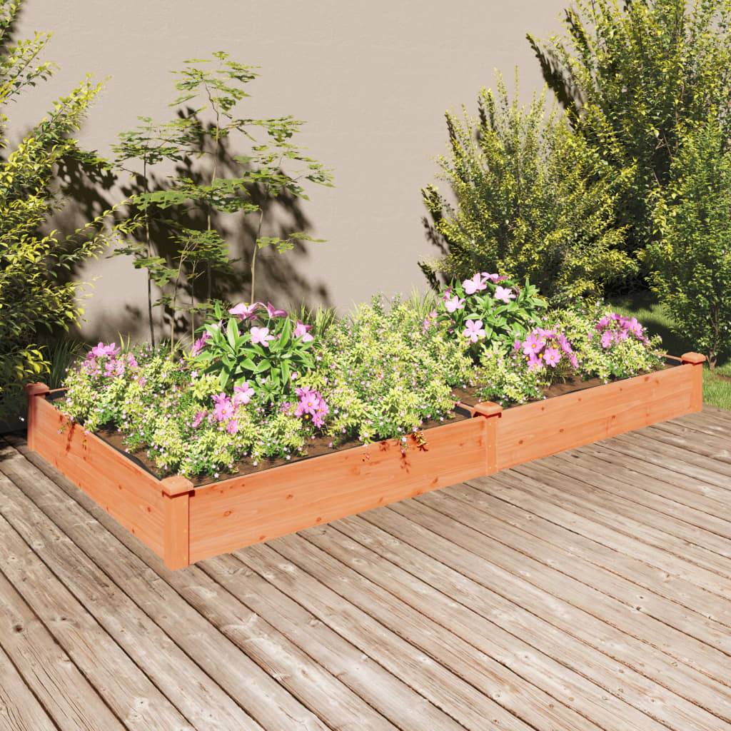 Plantenbak verhoogd met voering 120x60x25 cm vurenhout