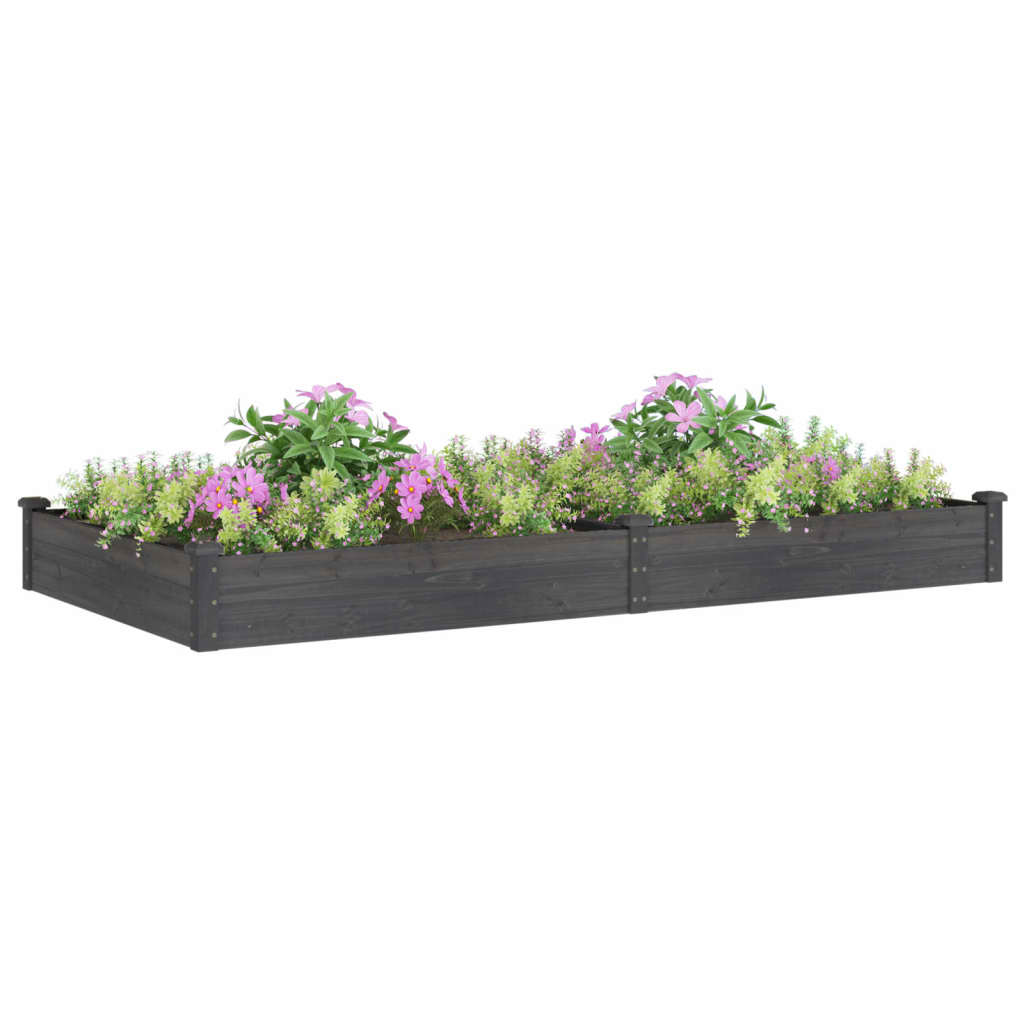 Plantenbak verhoogd met voering 120x60x25 cm vurenhout