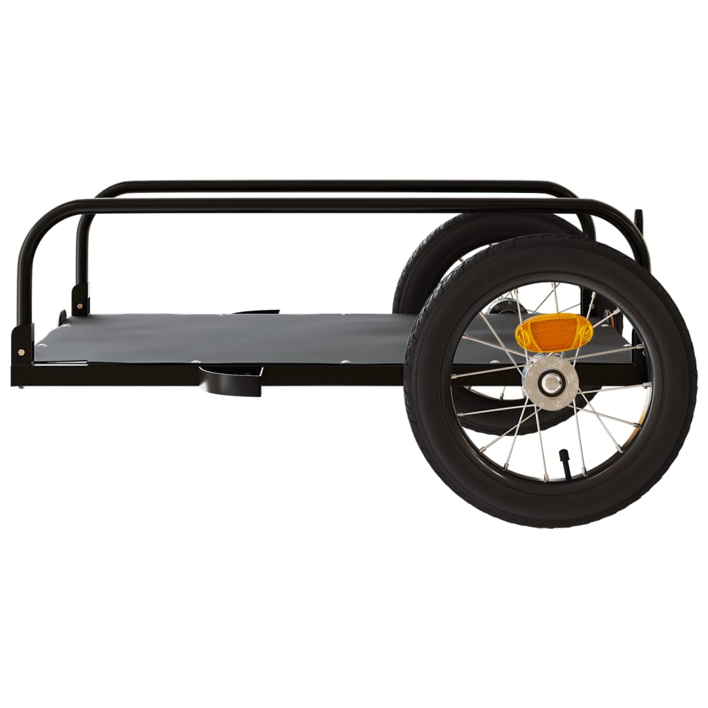 Fietstrailer 135x70x37 cm ijzer zwart