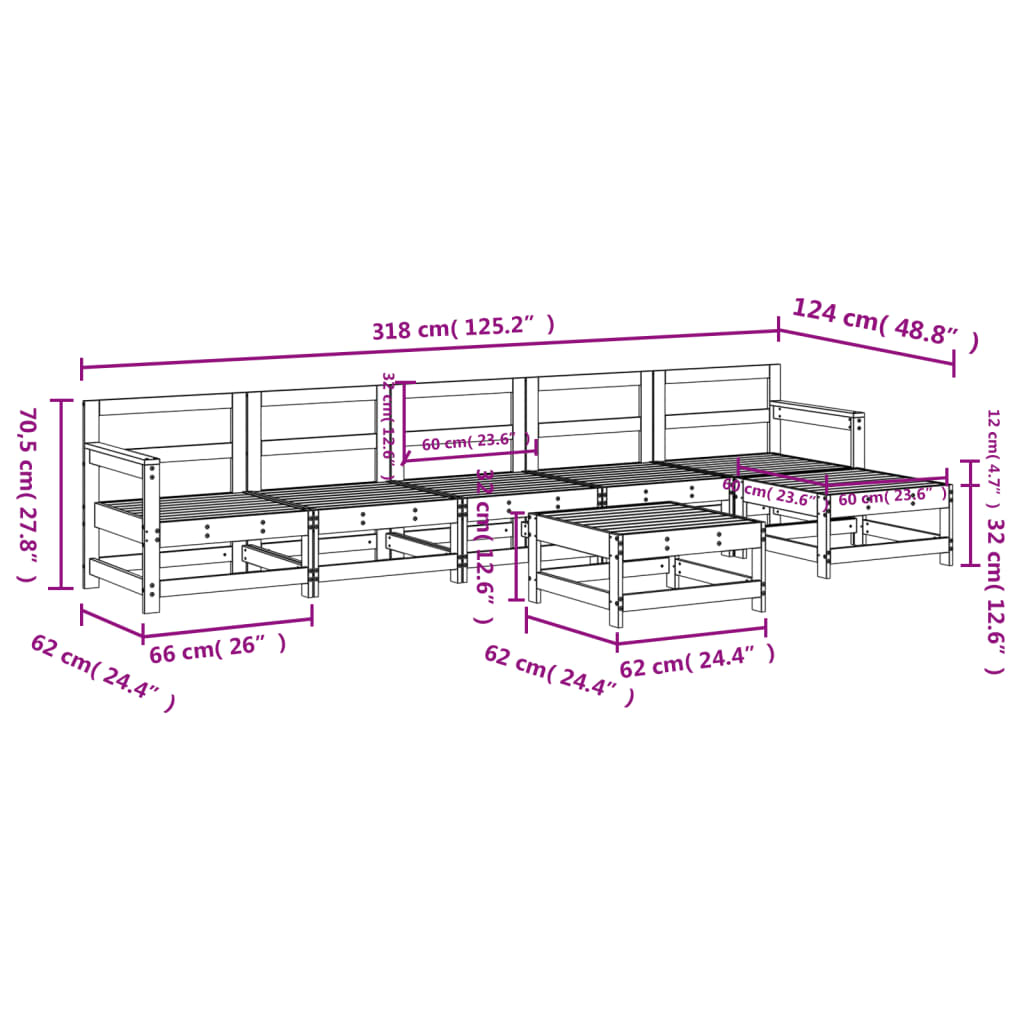 7-delige Loungeset