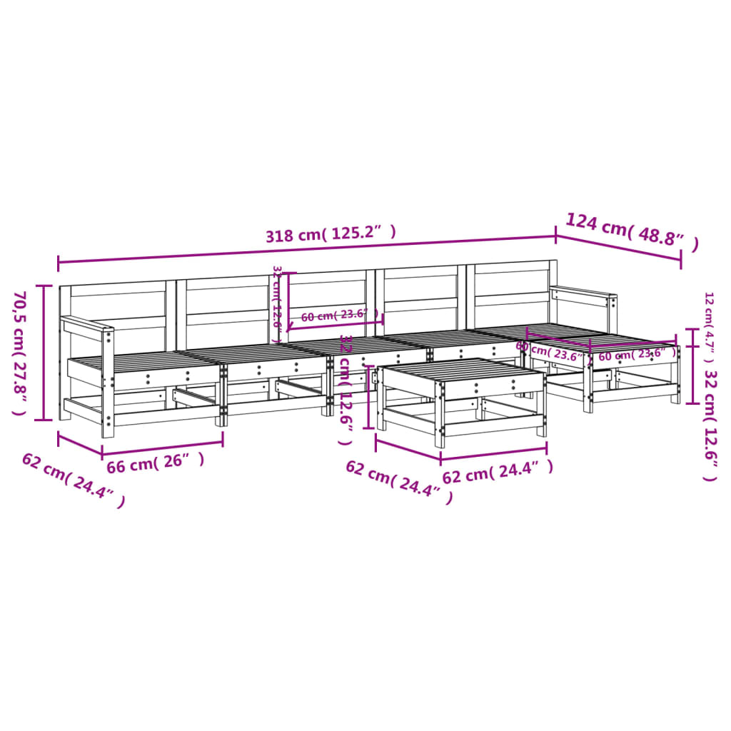 7-delige Loungeset