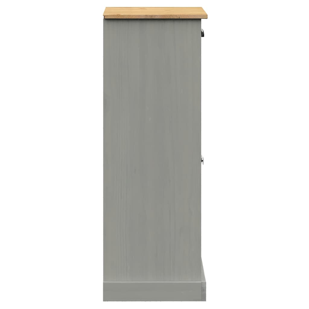 Schoenenkast VIGO 60x35x96 cm massief grenenhout grijs