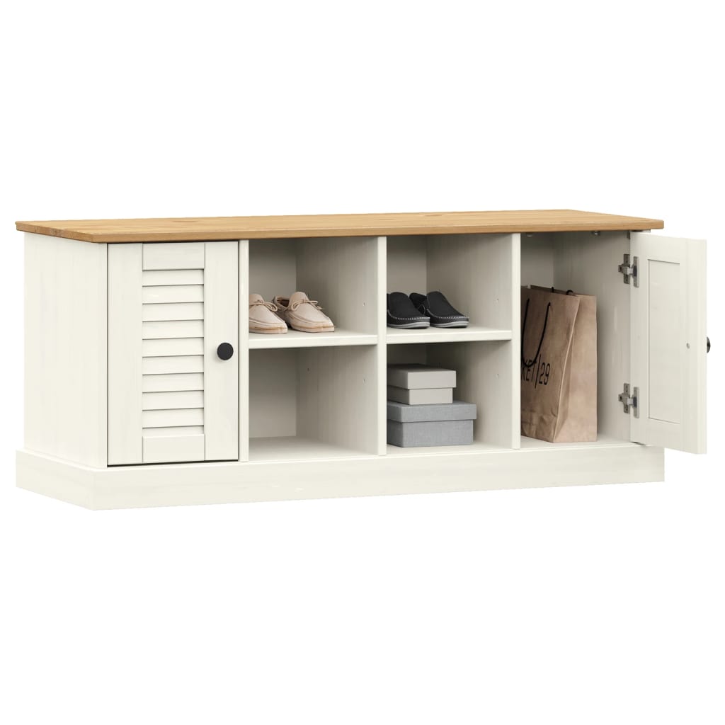 Schoenenbank VIGO 106x35x45 cm massief grenenhout