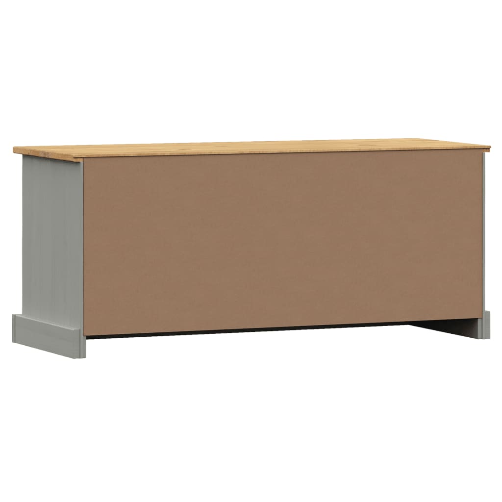 Schoenenbank VIGO 106x35x45 cm massief grenenhout grijs