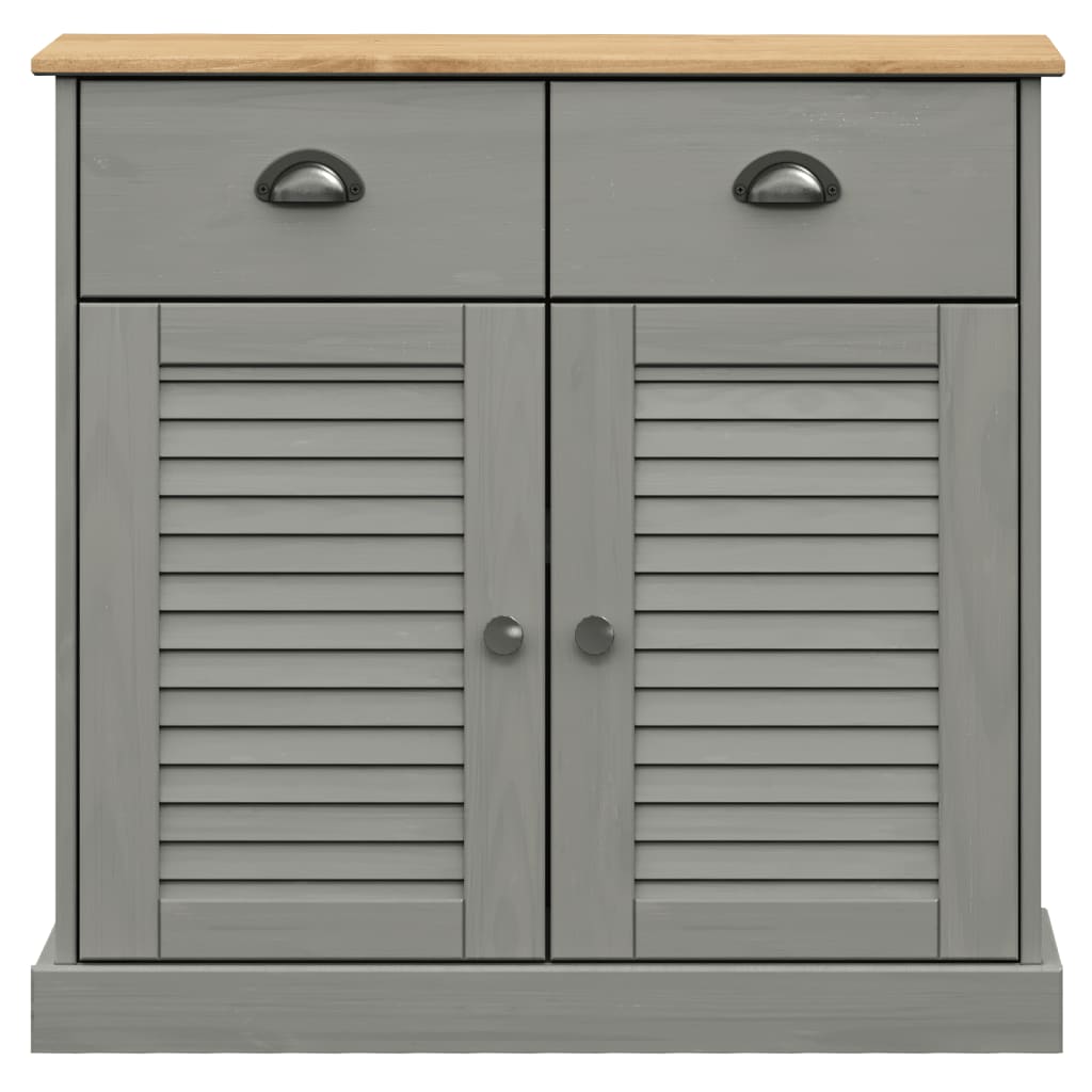 Dressoir met lades VIGO 78x40x75 cm massief grenenhout grijs