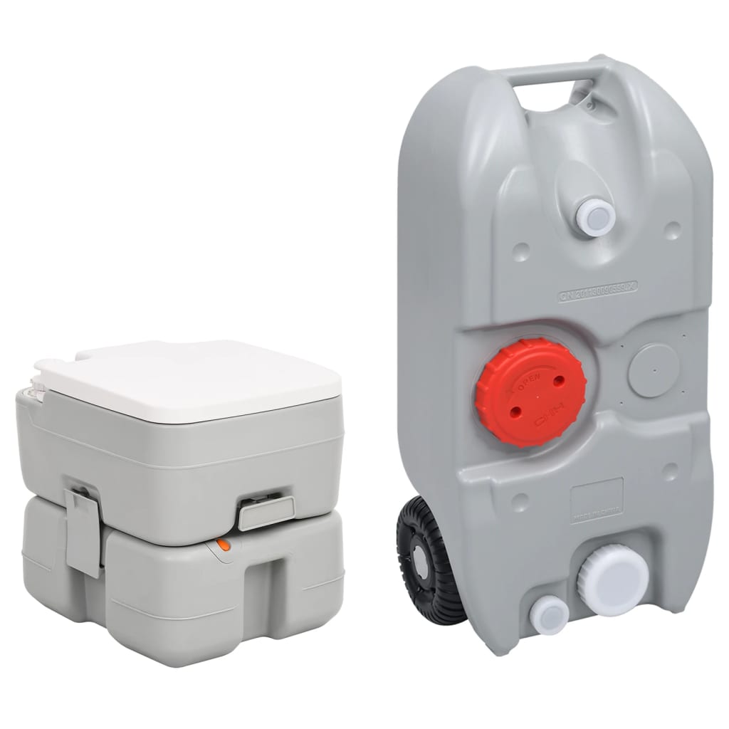 Campingtoilet en watertankset draagbaar