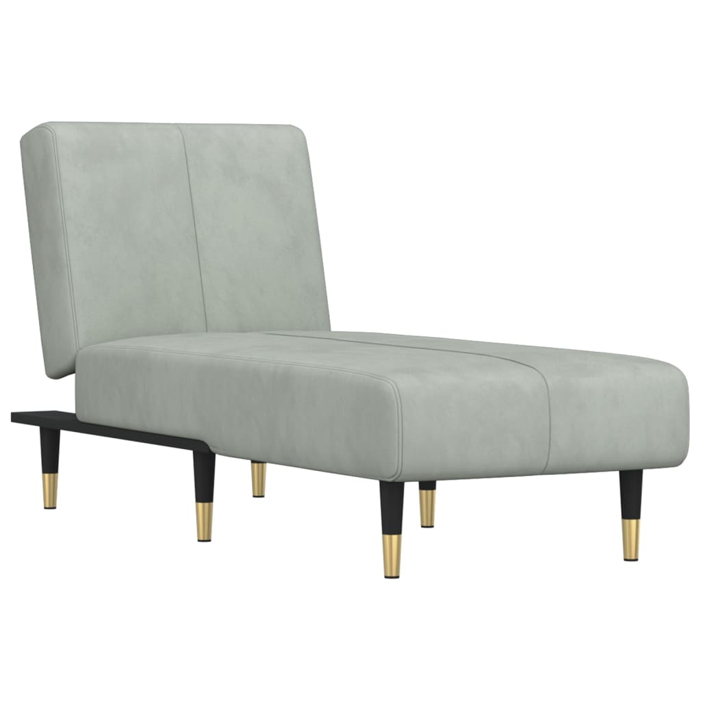 Chaise longue fluweel