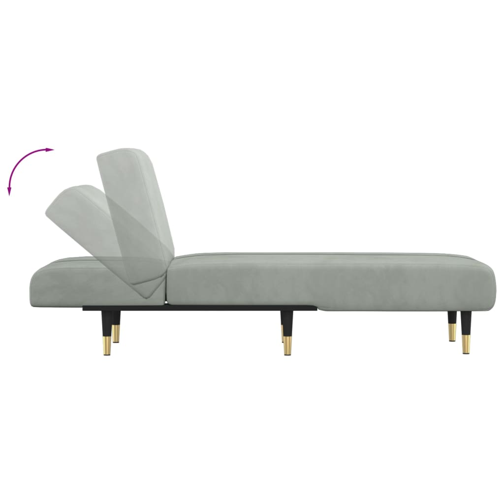 Chaise longue fluweel