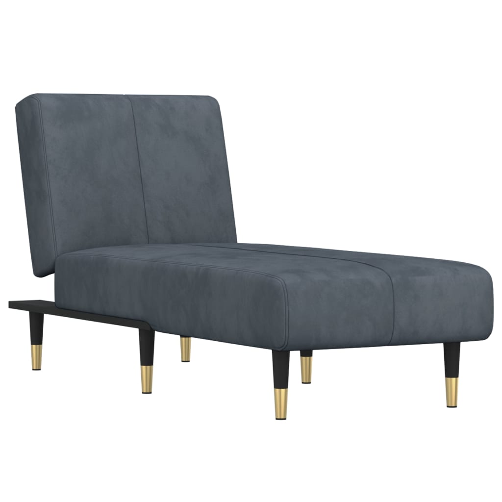 Chaise longue fluweel