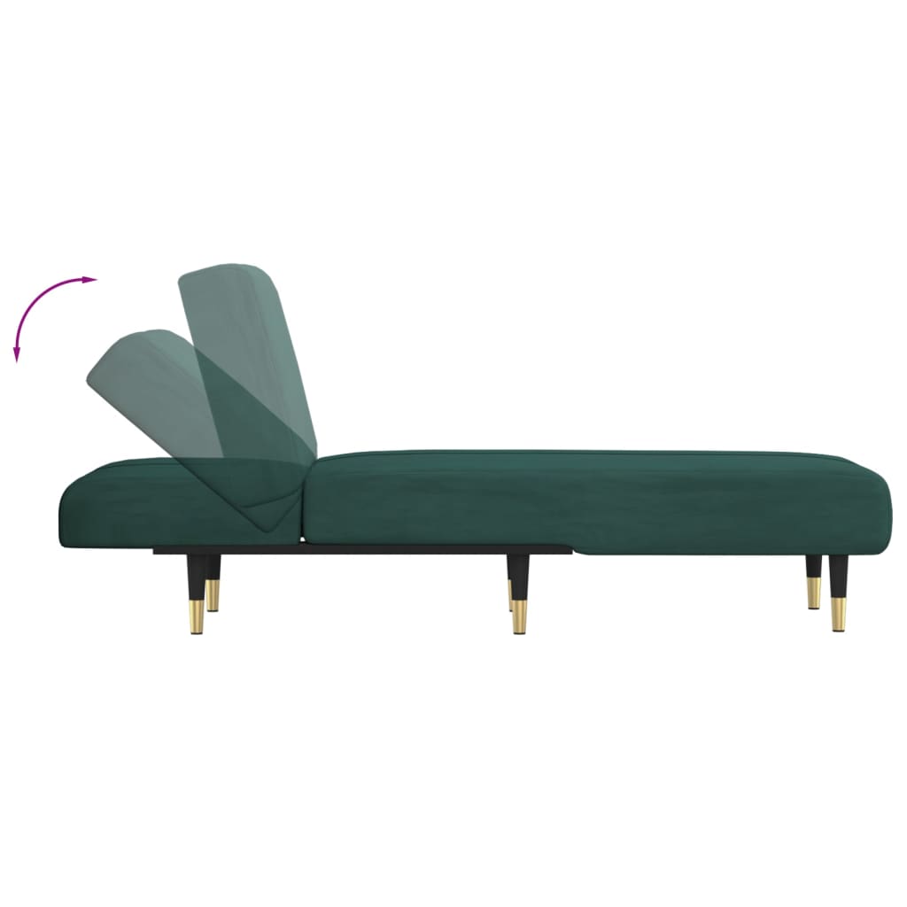 Chaise longue fluweel