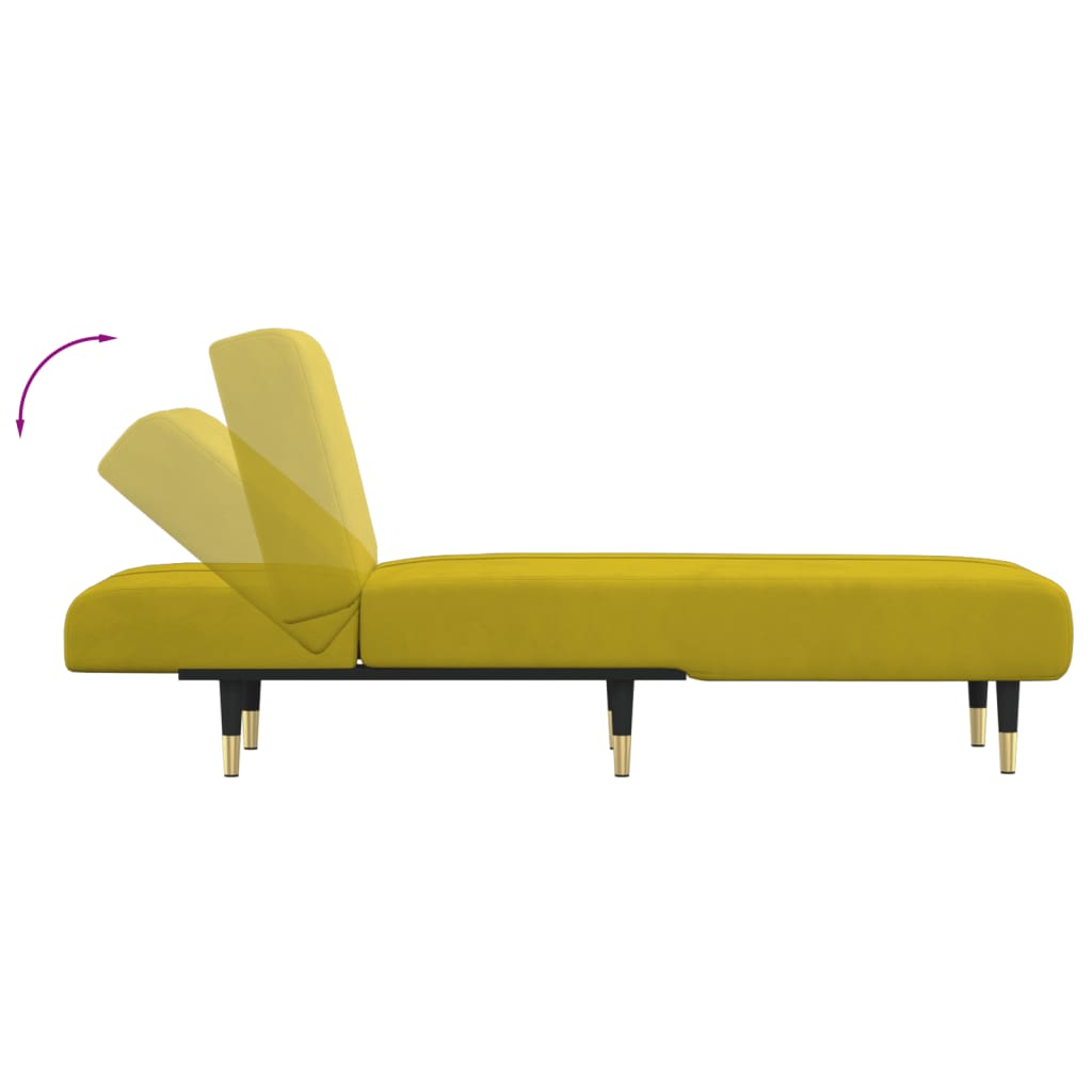 Chaise longue fluweel