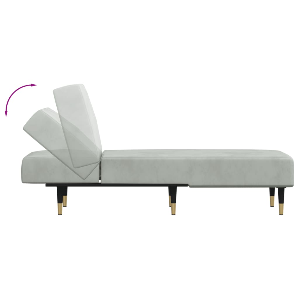 Chaise longue fluweel